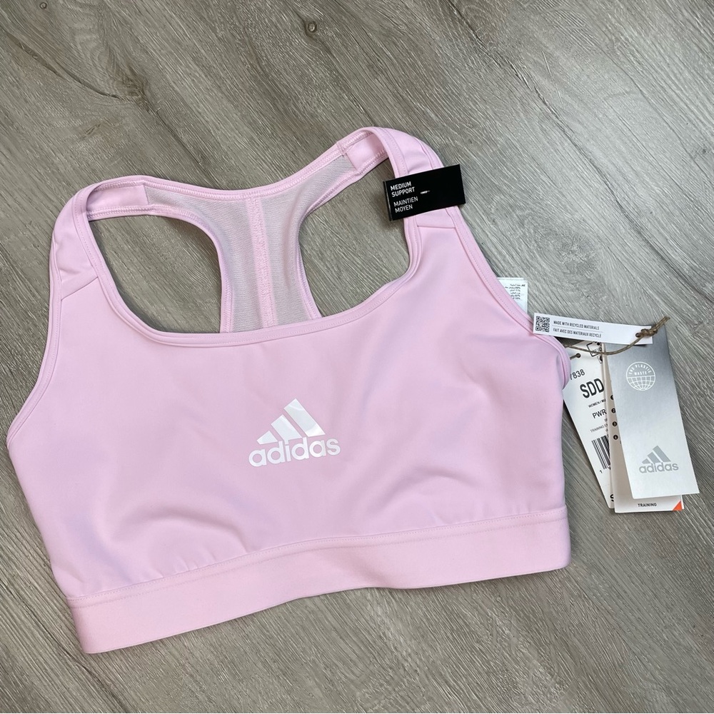Adidas Women’s Pink Powerreact Medium Support Training Bra Size: SDD 36DD